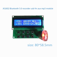 JK1602-05 sans fil BT5.0 USB Radio FM Écran LCD Lecteur MP3 Circuit imprimé Module audio