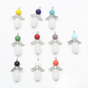 ZHB Wholesale Unique Design Crystal Round Beads Elegant Goddess Silver Charms Goblet Pendant Wine Glass Decoration for Party