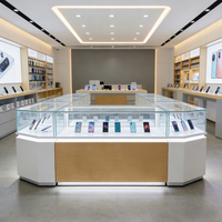 Vitrine de Comptoir Antivol Robuste avec LED et Verre Trempé pour Téléphones, Idéale pour Centres Commerciaux de Luxe et Boutiques de Détail