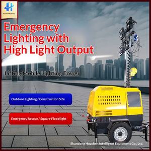 Equipo de Iluminación Móvil para Exteriores, Faro LED Ajustable, Generación Automática de Energía, Iluminación de Emergencia - Product Image 1