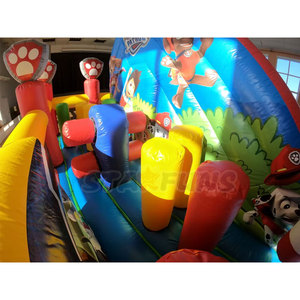 บ้านลมเด็กแบบกำหนดเองธีม Paw Patrol พร้อมสไลเดอร์และสระน้ำเป่าลม - Product Image 5