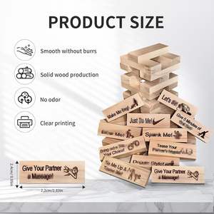 Jeu de Tour de la Luxure pour Adultes Tour de Blocs Super Coquine Tour en Bois qui <span class=keywords><strong>D</strong></span>égringole Blocs à Empiler pour Soirée en Couple pour la Saint-Valentin - Product Image 2