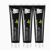 Dentifrice blanchissant au charbon de bambou noir, saveur menthe, naturel, biologique, sans peroxyde, marque privée, vente chaude
