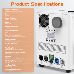 رشاش ألعاب نارية لاسلكية للتحكم عن بعد ، جهاز تحكم DMX بجهاز تحكم في مسرح الزفاف ، آلة شرارة باردة ذات تأثير خاص - Product Image 6