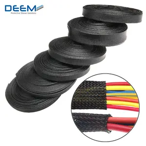 High-performance with flame retardant thermal insulation cable management expandable braided sleeves