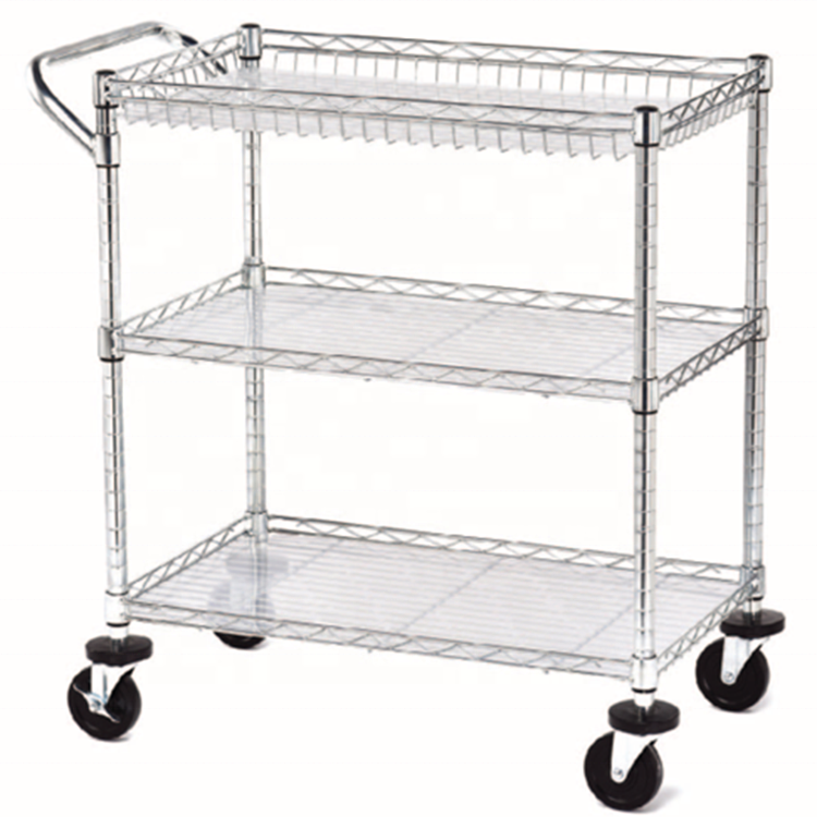 Горячие продажи цинк ручной Push портативный легко перемещать провода полка корзину