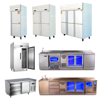 Congelador Comercial de Doble Puerta Flishel de Acero Inoxidable, 500L, -18°C, Condensador de Cobre, Enfriamiento Estático y Dinámico, Compresor Aspera, CE