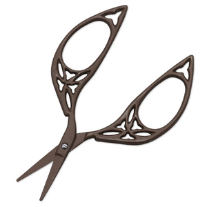 Stainless Steel Decorative Scissors Tea-Plated <b>Titanium</b> Vintage Leaf Handles For Cross Stitch Embroidery Home Use - Product Image 2