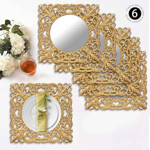 Platos de Presentación Personalizados de Lujo en Plata y Oro, Platos de Plástico Promocionales para Decoración de Mesa en Fiestas y Bodas - Product Image 6