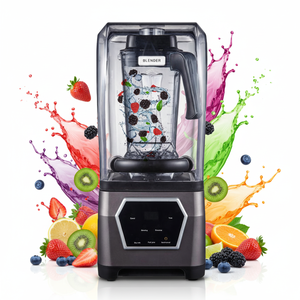 Slimme drukknop commerciële keukenapparatuur 1800W 12-snelheden hogesnelheids ijsblender hoogwaardige geluidsdichte ijsbreker - Product Image 1