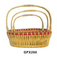 Panier en osier fait main 2025 en matériau Willow avec poignées, couleur naturelle, pour Pâques, mariage, décoration intérieure, thèmes fruits et anges, usage domestique Feng