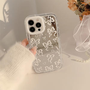 Girl Street Fashion Ins Style Bow Pattern Mirror <span class=keywords><strong>Back</strong></span> Cover Case para <span class=keywords><strong>iPhone</strong></span> 16 15 <span class=keywords><strong>14</strong></span> <span class=keywords><strong>Pro</strong></span> Max South America <span class=keywords><strong>Market</strong></span> Case - Product Image 3