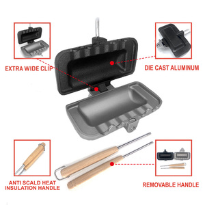 Poêle à sandwich double face antiadhésive pour la cuisson des toasts et des omelettes, résistante aux hautes températures, compatible gaz, vente en gros - Product Image 6