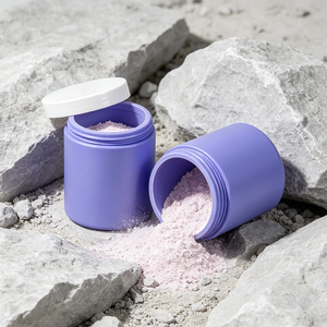ขวดครีมหน้ากลม HDPE สีม่วง ขนาด 700 มล. ปากกว้าง ฝาเกลียวสีขาว บรรจุภัณฑ์สำหรับดูแลส่วนบุคคล ปรับแต่งโลโก้ได้ - Product Image 4
