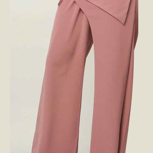 Pantalones Anchos Rosas para Mujer con Diseño de Cintura Cruzada, Ropa Casual, Talla Adulto, Corte Regular, Tela Ligera, Conjunto de Verano - Product Image 6
