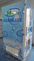 Distributeur automatique de glace solaire extérieur 24h/24, distributeur automatique de glace et d'eau en libre-service