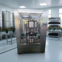 Machine de remplissage de bouteilles d'alcool pour bouteilles en verre de 1 litre, ligne de production de machines de remplissage de bouteilles d'alcool