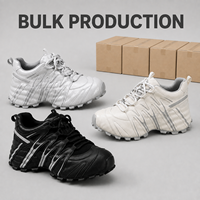 Chaussures décontractées à lacets à semelle épaisse en cuir synthétique pour la marche, marque privée, fabrication OEM ODM