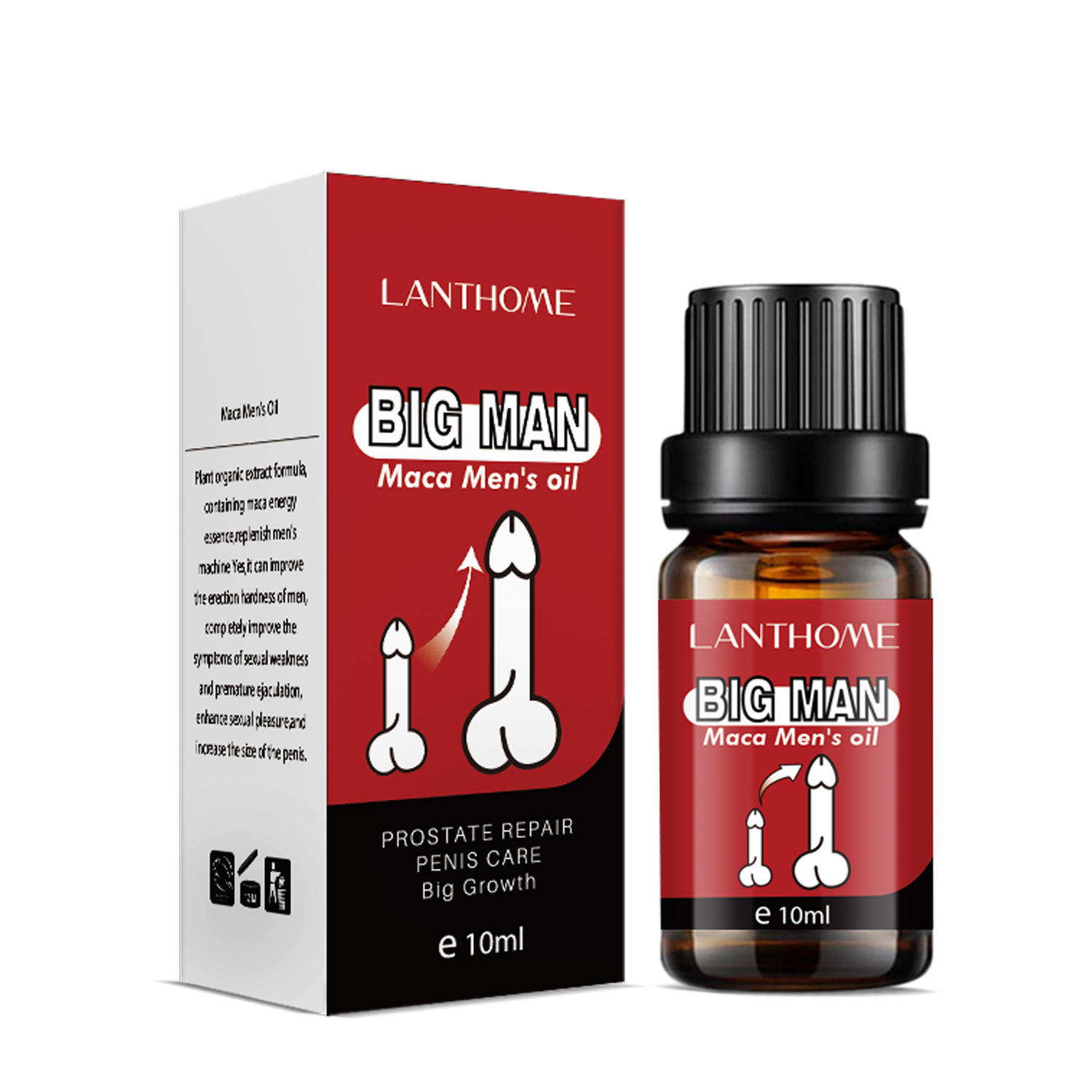 Lanthome Big Man Maca Men's Oil – Herbal Massage Oil for Penis Enlargement  (10ml) 2