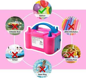 Balão elétrico portátil Máquina De Sopro com Bicos Duplos Rosa Vermelha 110V 600W Balão Recheio Máquina Partido Suprimentos Bomba de Ar - Product Image 5