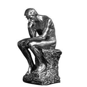 Statua in Resina di Uomo Nudo in Meditazione, Finitura Bronzo, Scultura Artistica Maschile in Premium Cold Cast - Product Image 2