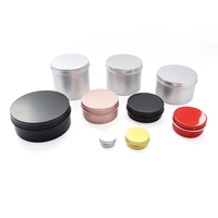 Pot cosmétique rond en aluminium argenté, emballage métallique en aluminium, boîte en fer blanc 5g 10g 15g 30g 50g 60g 100g 120g 150g 200g