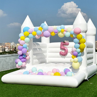 Castillo Inflable Blanco para Niños, Directo de Fábrica, Nuevo, para Exteriores