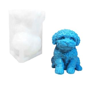 M42511 Molde de silicona para velas de aromaterapia con diseño de perro de dibujos animados de <span class=keywords><strong>Tiktok</strong></span>, hecho a mano, para hornear pasteles/mousse, molde de yeso para velas - Product Image 4