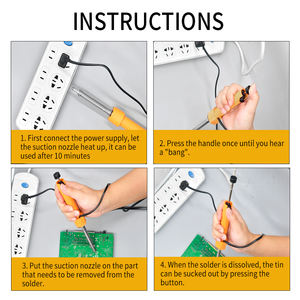 Bomba de desoldar con boquilla de acero inoxidable, herramienta de pluma para bomba de desoldar - Product Image 4