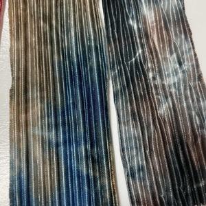Tela plisada con estampado a rayas para ropa, máquina de pliegues con estampado de TIE-dye, <span class=keywords><strong>issey</strong></span> miyake, venta al por mayor, verano 2023 - Product Image 3