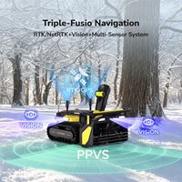 Robot souffleur de neige entièrement mains libres, batterie à rappel automatique à 20 % de charge restante, protection de sécurité pour l'entretien des grandes surfaces extérieures