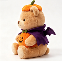Ours en peluche personnalisé OEM pour Halloween, jouet en peluche avec logo, taille et couleur sur mesure pour promotion ou cadeau d'Halloween