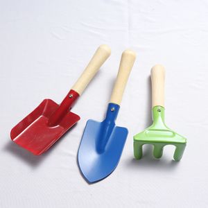 Children's Gardening Tools Set 3-Piece Shovel Rake Trowel Wooden Handle Lightweight Garden Hand Tools For Kids Planting - Product Image 3
