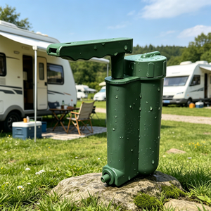 Filtre à eau portable de style nouveau, pompe manuelle, matériau ABS, filtration super puissante, purification de l'eau de survie en plein air, capacité de <span class=keywords><strong>1L</strong></span> - Product Image 1
