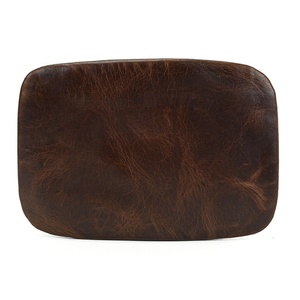 Custom Logo Vintage Genuine Leather Mens Wallet Short RFID Card Holder Clutch Coin Purse with Open Closure and Polyester Lining - Product Image 2