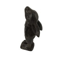 Figura de Conejo de Hierro Fundido, Estatua de Conejo Vertical de Metal Vintage, Decoración de Escritorio, Adorno Decorativo