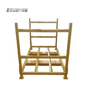 스태킹 접이식 예비 휴대용 트럭 지게차 창고 용 헤비 듀티 접을 수있는 금속 타이어 팔레트 - Product Image 3