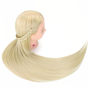 <span class=keywords><strong>Tête</strong></span> de Mannequin de Coiffure en Fibre Haute Température de 30 Pouces pour Entraînement <span class=keywords><strong>à</strong></span> la Coupe de Coiffure <span class=keywords><strong>Blonde</strong></span> Poupées Factices - Product Image 4