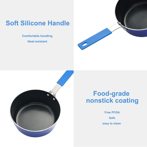 Casserole <span class=keywords><strong>en</strong></span> aluminium avec poignée <span class=keywords><strong>en</strong></span> silicone, faitout, marmite à lait, pour la cuisson des nouilles - Product Image 3