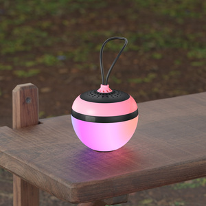 BT SPA-139 Wireless PORTABLE <b>Speaker</b> Black 3W LED <b>Light</b> <b>Party</b> Battery Dimensions 83*83*80MM PINK Smart <b>Speakers</b> - Product Image 5