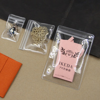Sacs d'emballage pour bijoux personnalisés en PA+PE biodégradable transparents avec fermeture éclair, 100 pièces, pour colliers et boucles d'oreilles