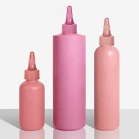 Flacon applicateur rond vide personnalisé en plastique mat pour coloration capillaire, huile capillaire, traitement capillaire, emballage cosmétique