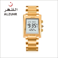 Jam Qibla Desain Baru Harga Asli Al Fajr Jam Muslim Tali Baja Tahan Karat Instruksi Bahasa Arab Digital Persegi Jam Azan