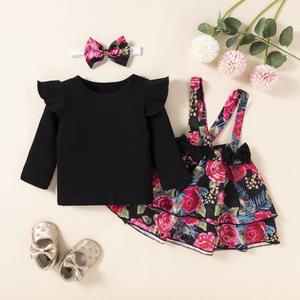 Conjunto de Ropa de Verano para Bebé Niña, Diseño Floral, 100% Algodón, 2 Piezas, para Recién Nacidas hasta 24 Meses - Product Image 3