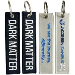 Personalized Shape Design <b>Custom</b> Logo <b>Key</b> Keyring Embroidery Keychain Jet Tag - Product Image 3