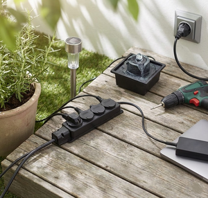 Câble adaptateur multi-prises Schuko Type F avec mise à la terre CEE IEC 4 prises, 250 V CA, rallonge pour moniteur et ordinateur - Product Image 2