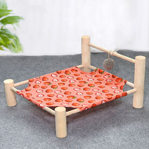 आउटडोर पोर्टेबल शिविर कुत्ते बिस्तर लकड़ी पालतू खाट ऊंचा बिल्ली झूला बिस्तर <span class=keywords><strong>Foldable</strong></span> ऊंचा पालतू बिस्तर - Product Image 1