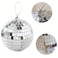 2CM-100CM Boule Disco suspendue pour accessoires de photographie Décoration de mariage et de gâteau Miroir en verre Boule de Noël