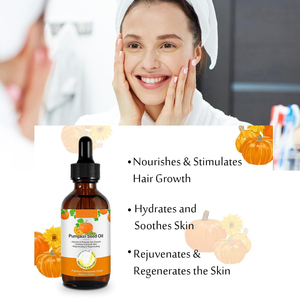 Huile de graines de citrouille 100 % pure, pressée à froid, à base de plantes, en gouttes liquides orales, hydratant pour la croissance des cheveux, huile de massage pour une peau lisse (OEM) - Product Image 4