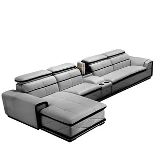 Modern cheap hotel furniture corner synthetic leather sofa set best quality with tea table from huizhou factory